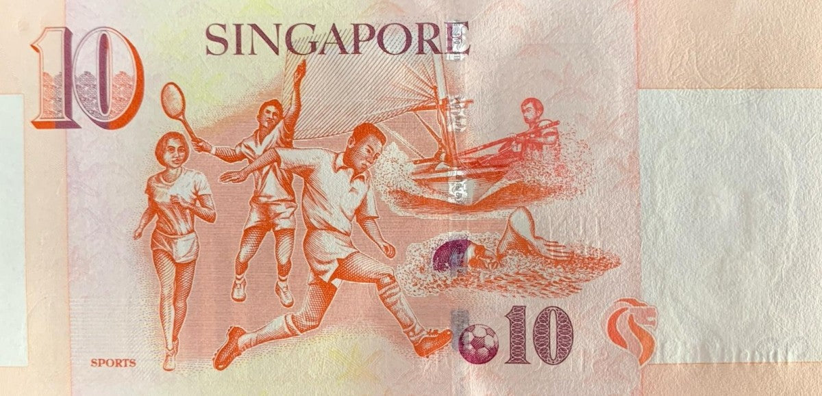 Singapare 10 Dollars ND 2005 P 48A UNC