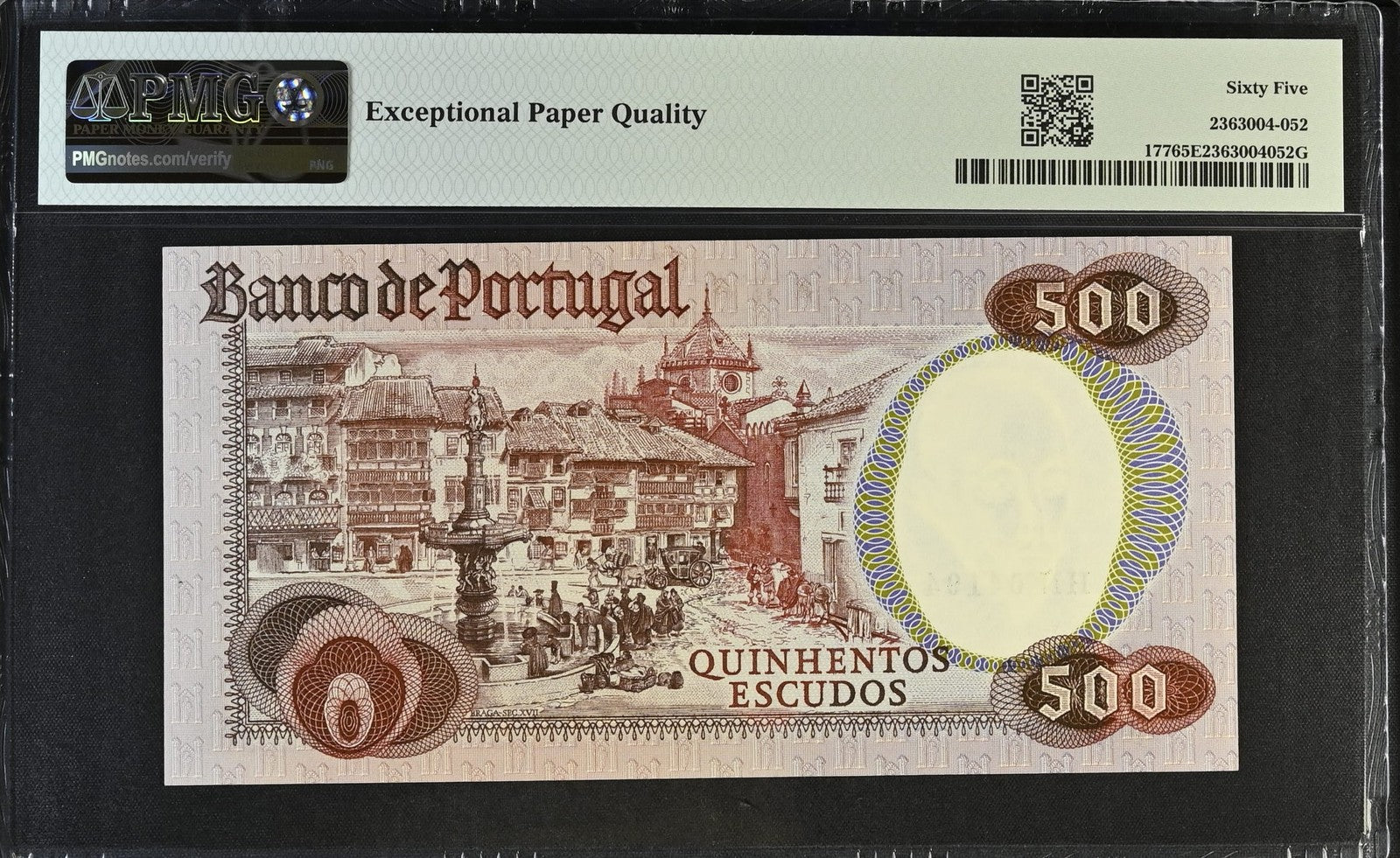 Portugal 500 Escudos 1979 (ND 1982) P 177 UNC PMG 65 EPQ 3rd TOP POP