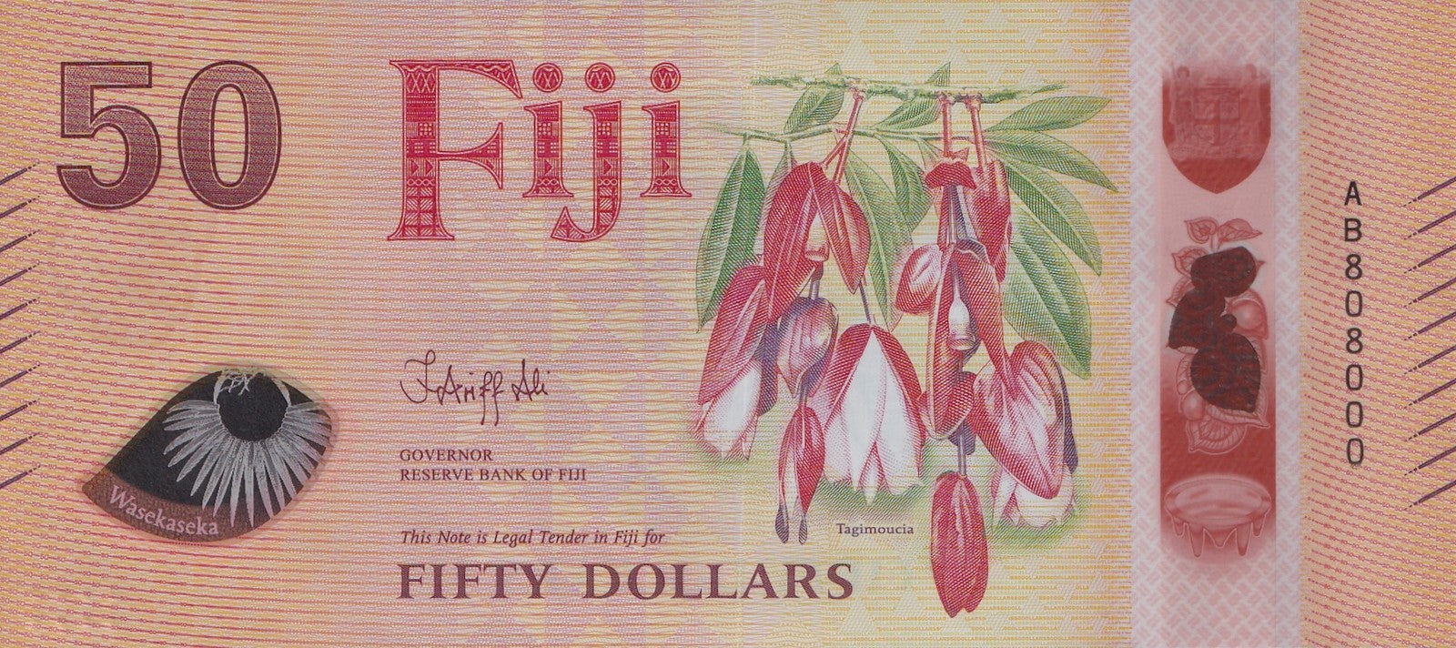 Fiji 50 Dollars 2026 P New Design Polymer UNC