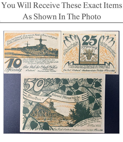 Germany Notgeld SULZE 10 25 50 Pfennig 1922 Full Set 3 pcs