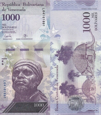 Venezuela 1000 Bolivares 2017 P 95b UNC
