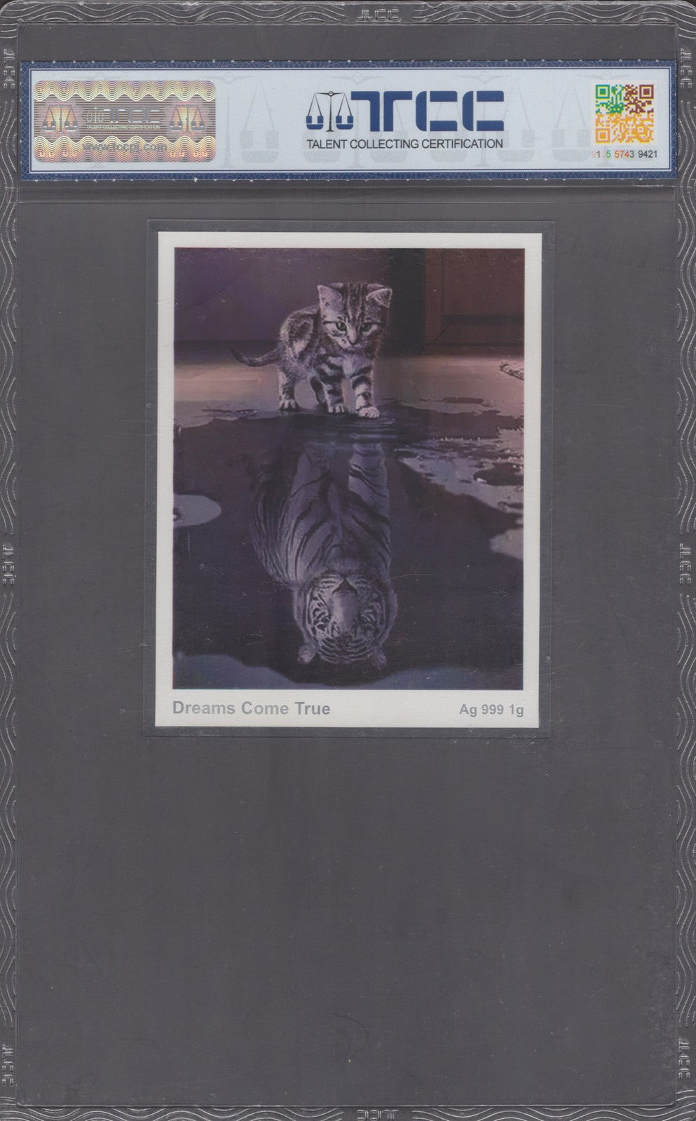 China Dreams Come True 2022 1g Ag 999 Silver UNC With Hard Case