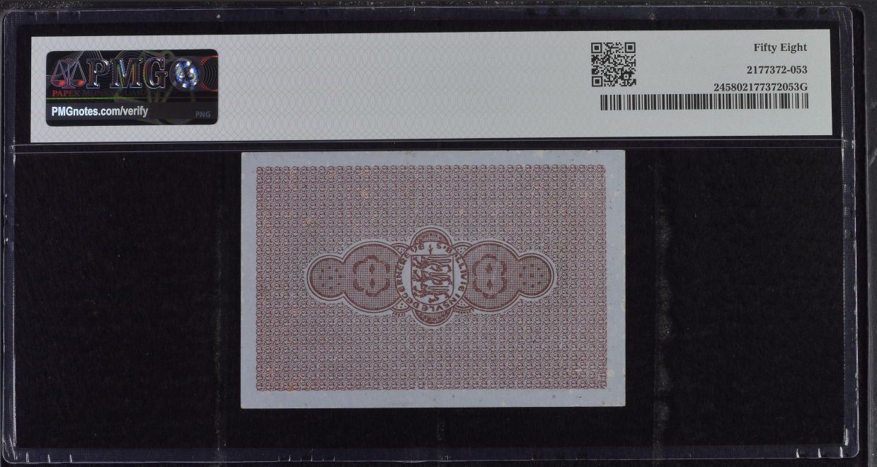 Guernsey German Occupation WWII 6 Pence 1942 P 24 AU PMG 58 TOP POP