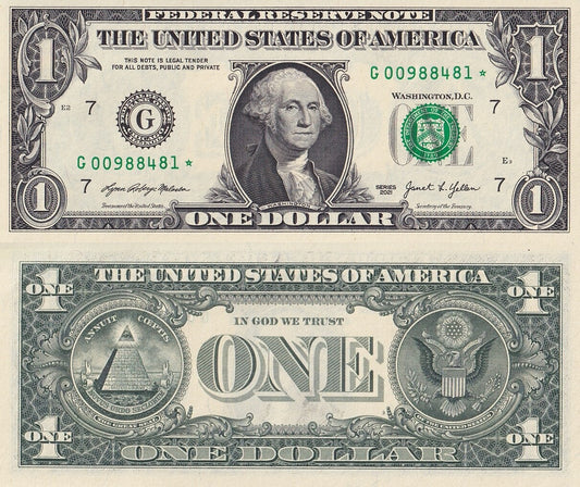 United States 1 Dollars USA 2021 P 549* Replacement Chicago IL "G" UNC