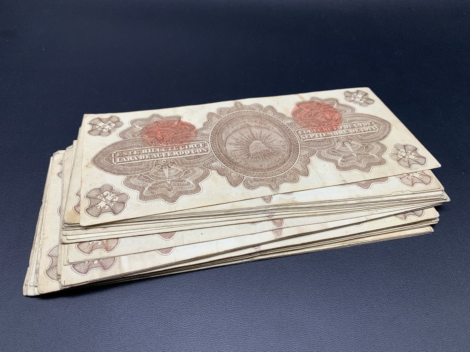 Mexico 1 Peso 1914 P S701b Circulated SERIE A 1/20 Bundle Lot 5 pcs