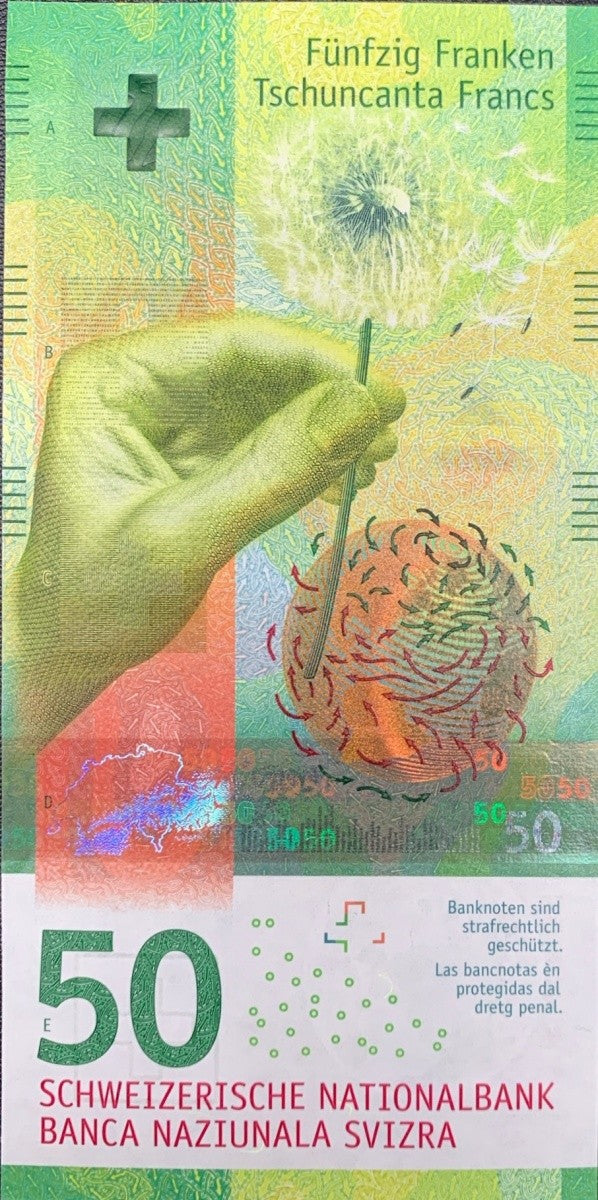 Switzerland 50 Franken 2020 P 77 UNC