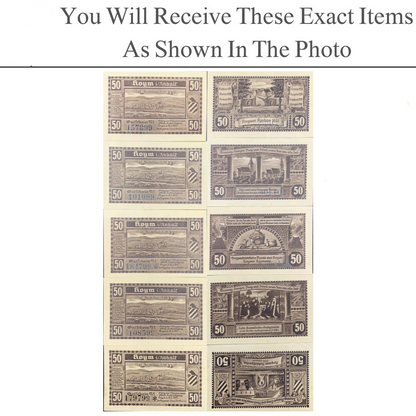Germany Notgeld HOYM 50 Pfennig 1921 Set 5 pcs