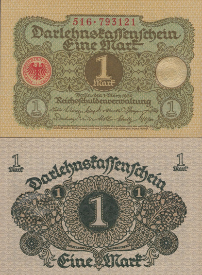 Germany 1 Mark 1920 P 58 UNC