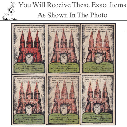 Germany Notgeld ALTONA 20 30 40 60 70 80 Pfennig 1921 Set 6 pcs