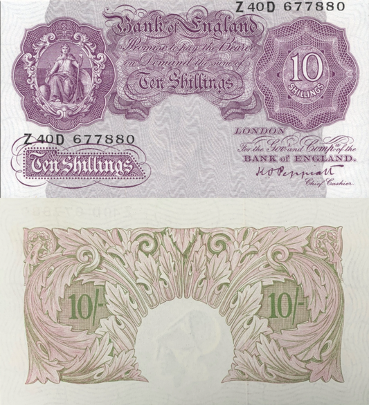 Great Britain 10 Shillings ND 1940-1948 P 366 UNC