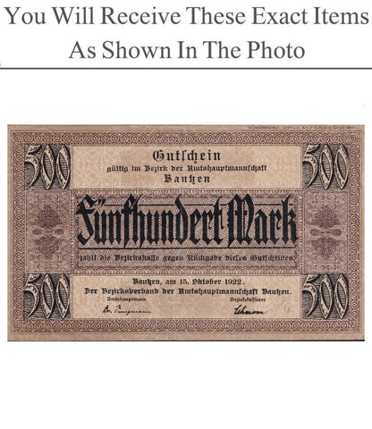Germany Notgeld BAUTZEN 500 Mark 1922