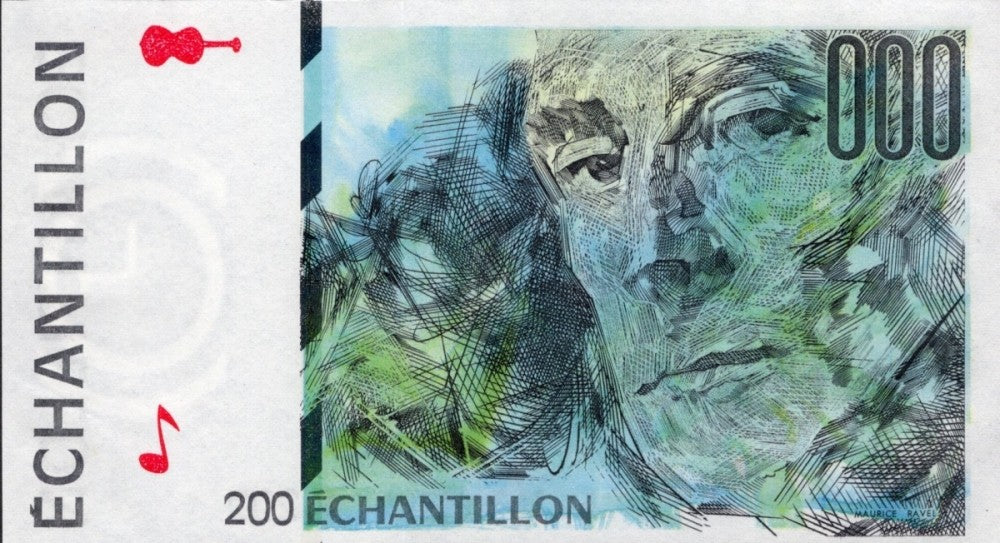 France Test Note 200 Echanillon Ravel UNC