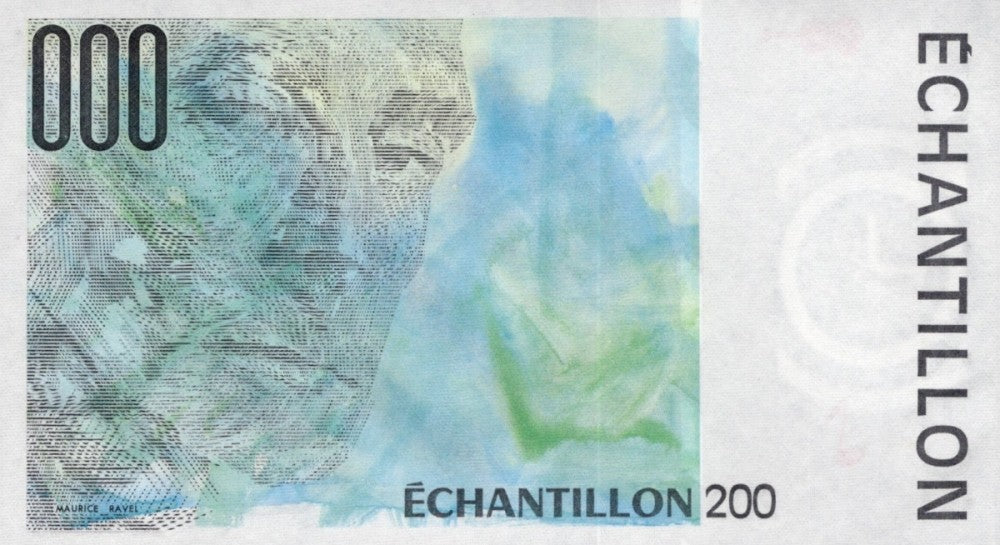 France Test Note 200 Echanillon Ravel UNC