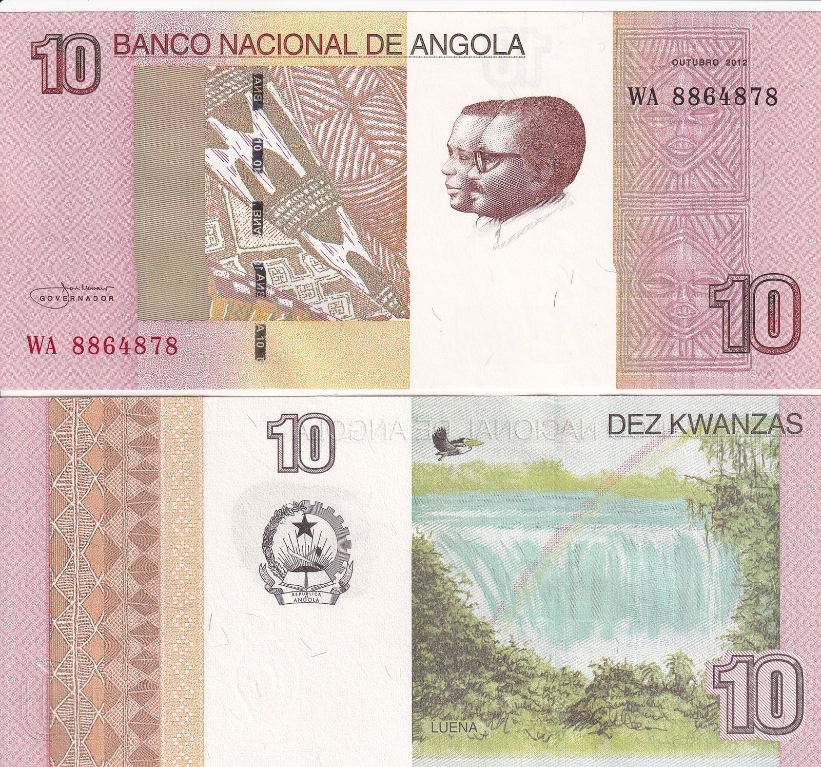 Angola 10 Kwanzas 2012 P 151B UNC