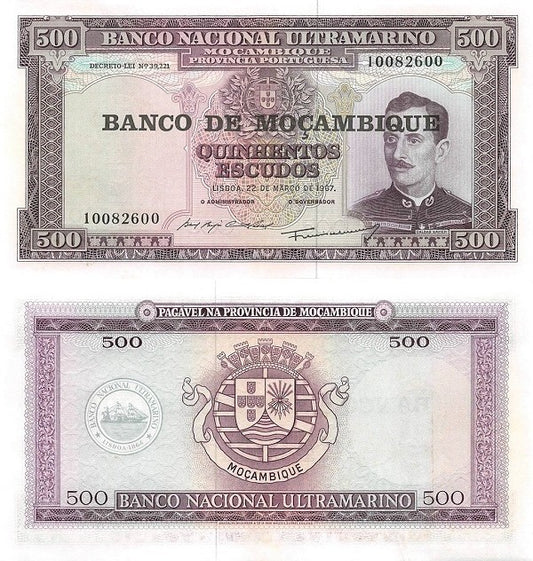Mozambique 500 Escudos 1967(1976) P 118a UNC