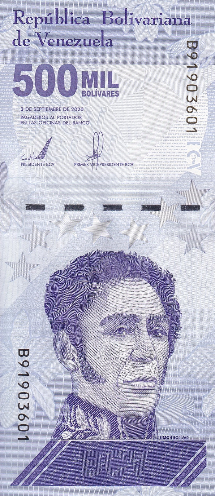 Venezuela 500000 Bolivares 2020/2021 P 113 UNC