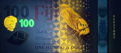 Fiji 100 Dollars 2026 P New Design Polymer AA Prefix UNC