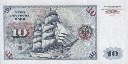 Germany 10 Deutsche Mark 1960 P 19 UNC
