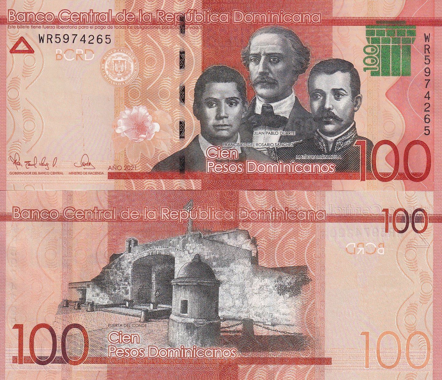 Dominican Republic 100 Pesos Dominicanos 2021 P 190 UNC