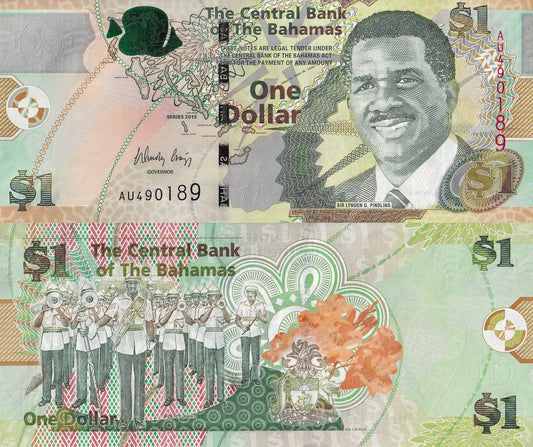 Bahamas 1 Dollar 2015 P 71Aa UNC