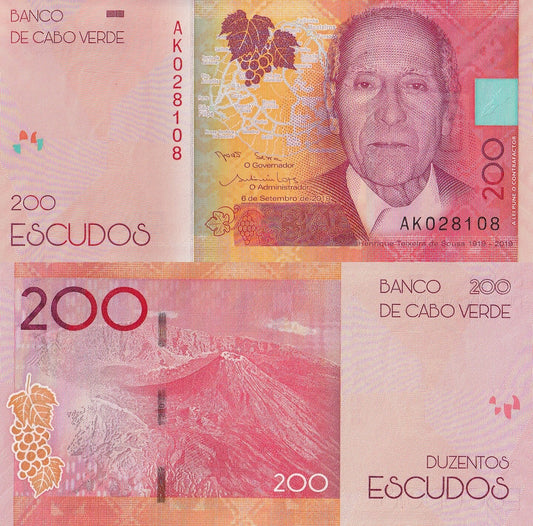 Cape Verde Cabo Verde 200 Escudos 2019/2021 P 76 UNC