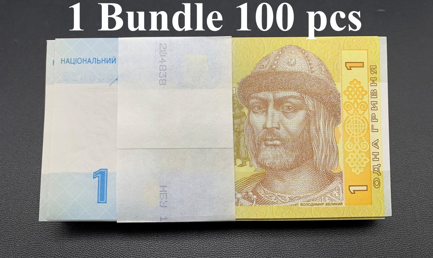 Ukrain 1 Hrivnya 2014 P 116Ac UNC 1 Bundle Lot 100 pcs
