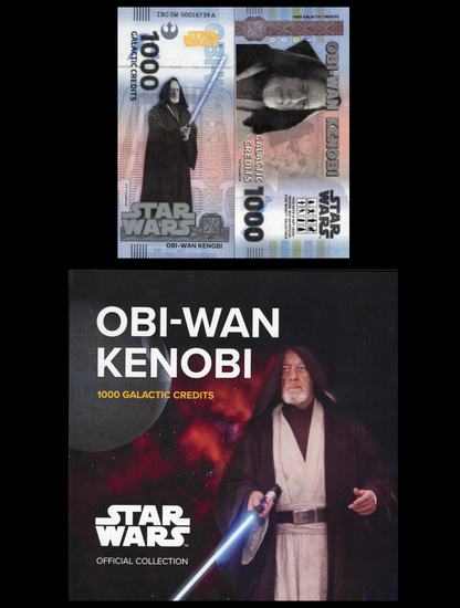 Disney Official Star Wars 1000 Galactic Credits 2025 Obi-Wan Kenobi UNC W/F