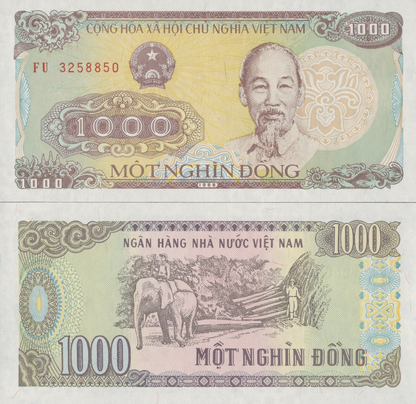 Viet Nam Vietnam 1000 Dong 1988 P 106 UNC 1/10 Bundle Lot 10 pcs