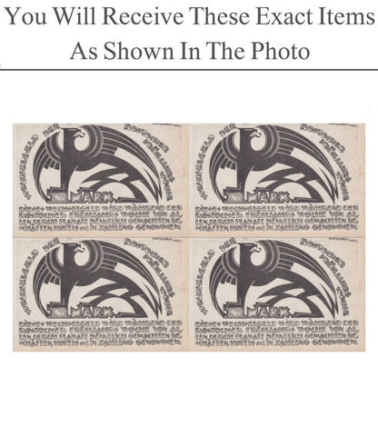 Germany Notgeld ROSTOCK Mecklenburg 1 Mark 1922 Set 4 pcs