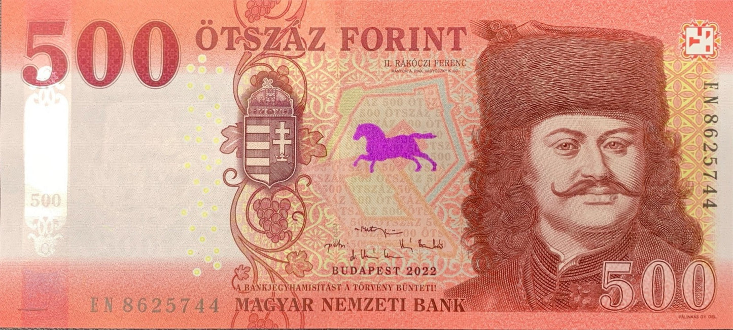 Hungary 500 Forint 2022 P 202a UNC