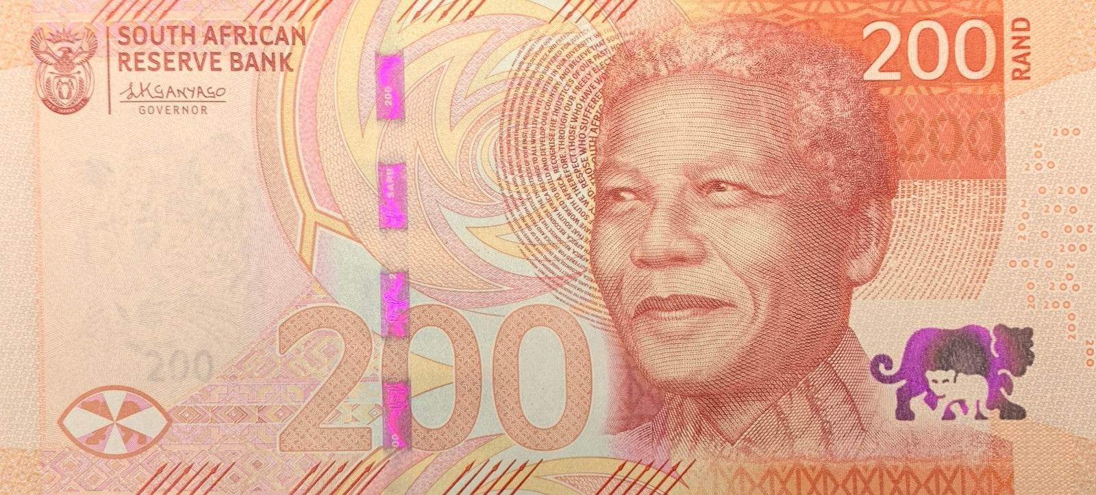 South Afica 200 Rand 2023 P 152 AA Prefix UNC
