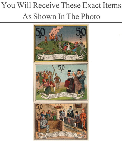 Germany Notgeld NEUSTETTIN 50 Pfennig 1921 Full Set 3 pcs