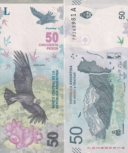 Argentina 50 Pesos ND 2018 P 363 UNC