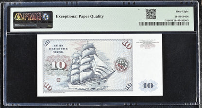 Germany Federal Republic 10 Deutsche Mark 1980 P 31d UNC PMG 68 EPQ 2nd TOP POP