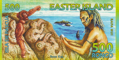 Easter Island 500 Rongo 2011 Polymer Test note UNC