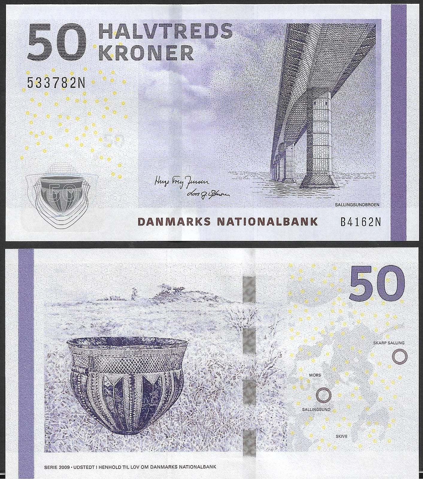 Denmark 50 Kroner 2016 P 65h UNC Mix Signatures