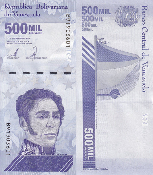 Venezuela 500000 Bolivares 2020/2021 P 113 UNC