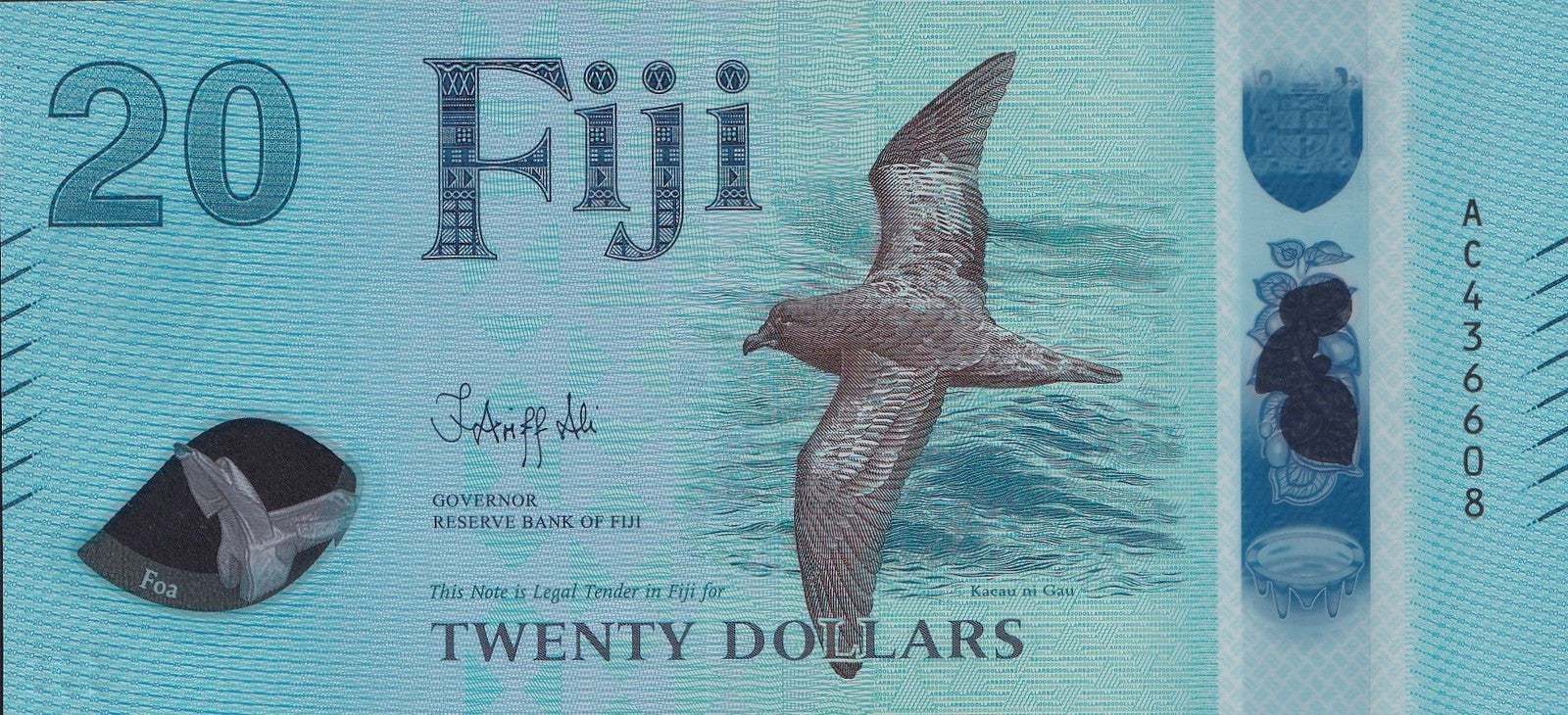 Fiji 20 Dollars 2026 P New Design Polymer UNC