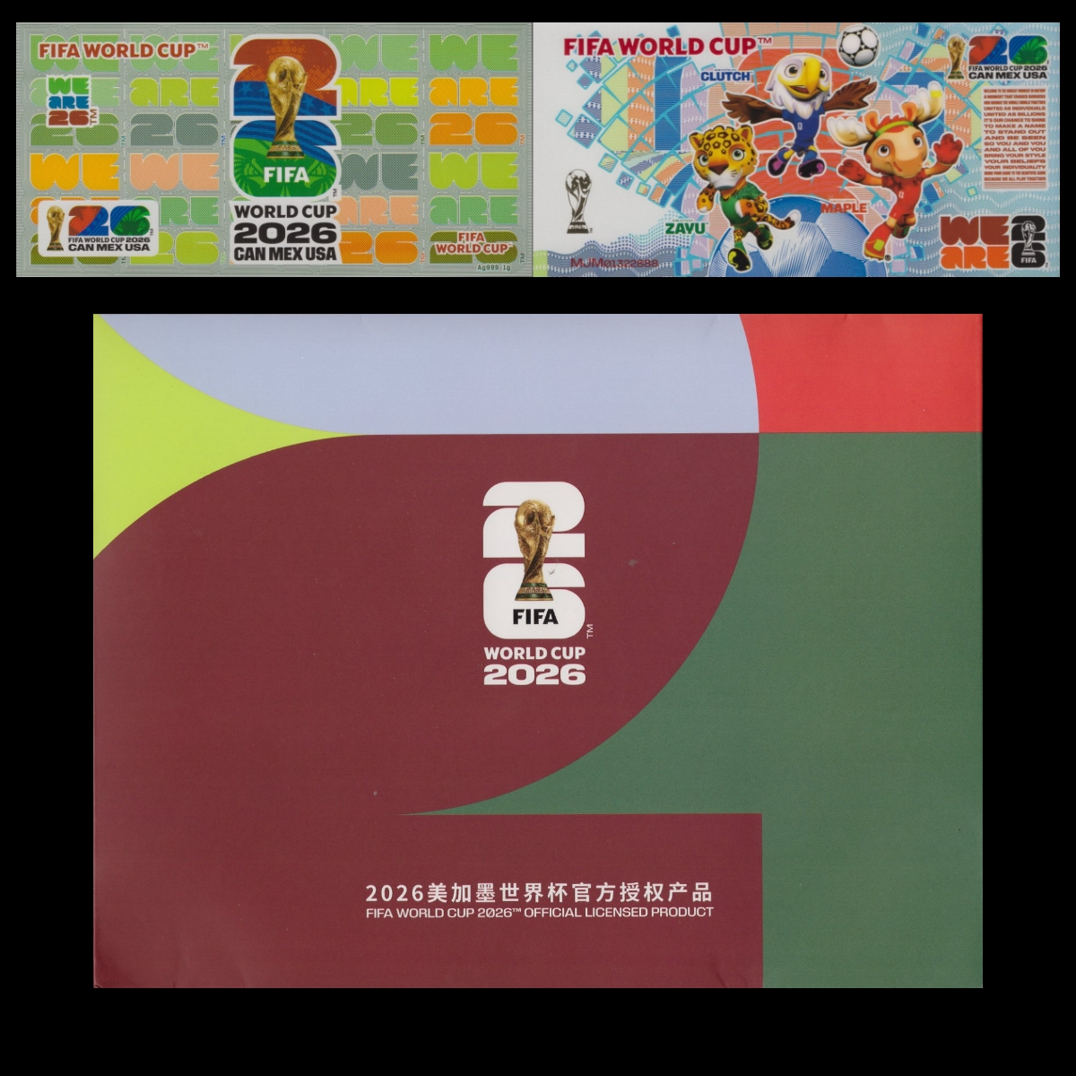 FIFA World Cup 2026 COMM.  Silver Note Ag 999 Official Licensed With Folder