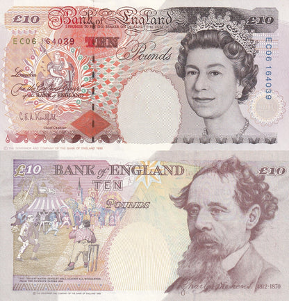 Great Britain 10 Pounds 1993 P 386 AU UNC