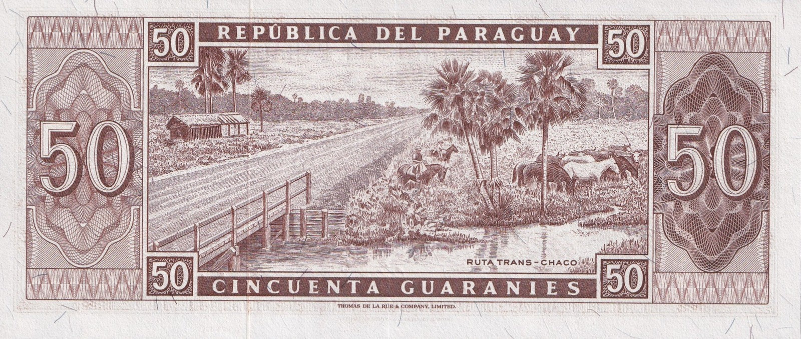 Paraguay 50 Guaraníes 1952 P 197 UNC