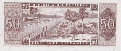 Paraguay 50 Guaraníes 1952 P 197 UNC