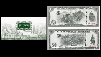 Australia 1 Lunar Dollar 2017 UNC Silver Reserve of the Moon With Folder Set 2 p