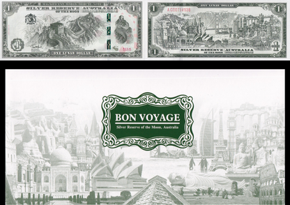 Australia 1 Lunar $ 2017 Australia of The Moon The Great Wall UNC With Folder