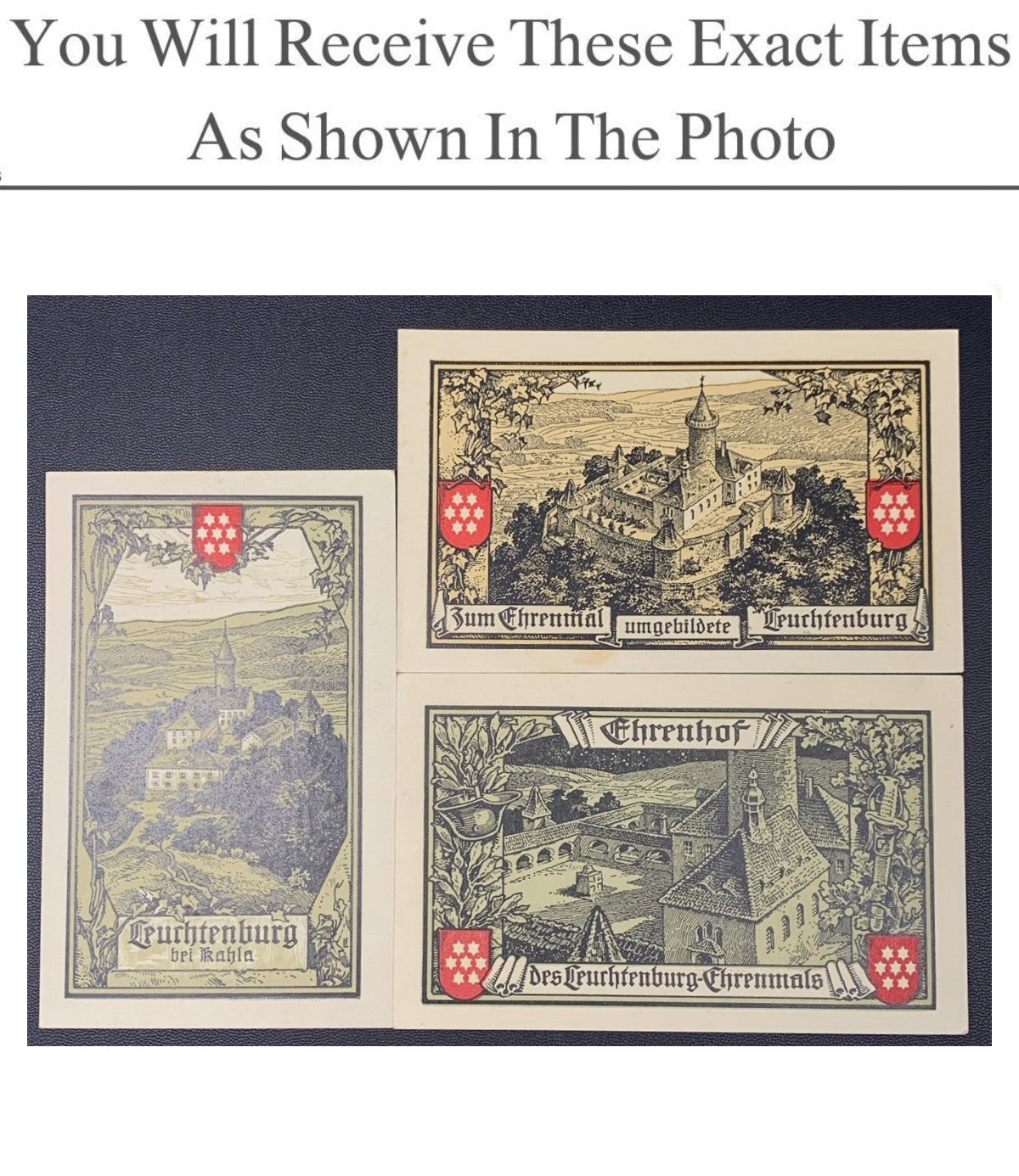 Germany Notgeld KAHLA 25 50 75  Pfennig 1921 Full Set 3 pcs