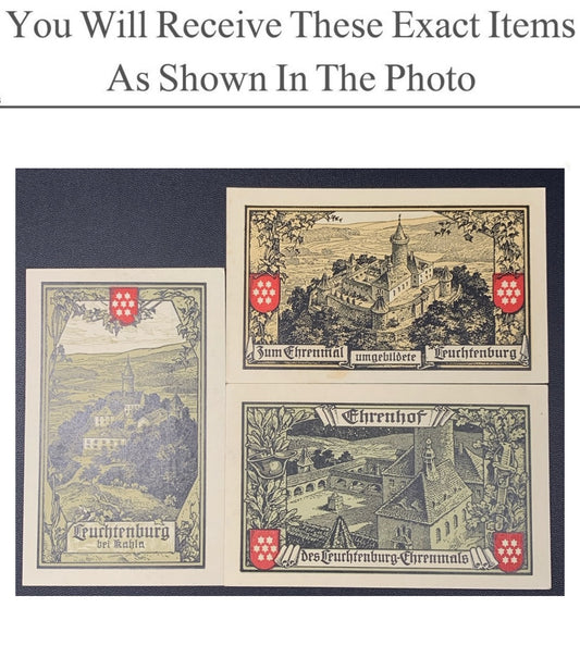 Germany Notgeld KAHLA 25 50 75  Pfennig 1921 Full Set 3 pcs