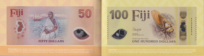 Fiji 5-100 $ 2026 P New Polymer Design UNC Set 5 pcs AA Prefix Match LOW S/N W/F