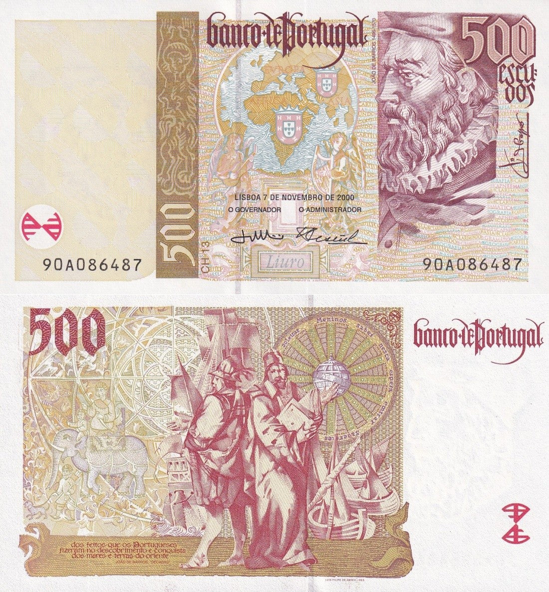 Portugal 500 Escudos 2000 P 187c UNC