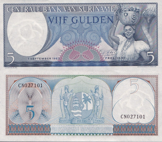 Suriname 5 Gulden 1963 P 120 UNC