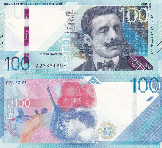 Peru 100 Soles 2019 / 2021 P 199 UNC